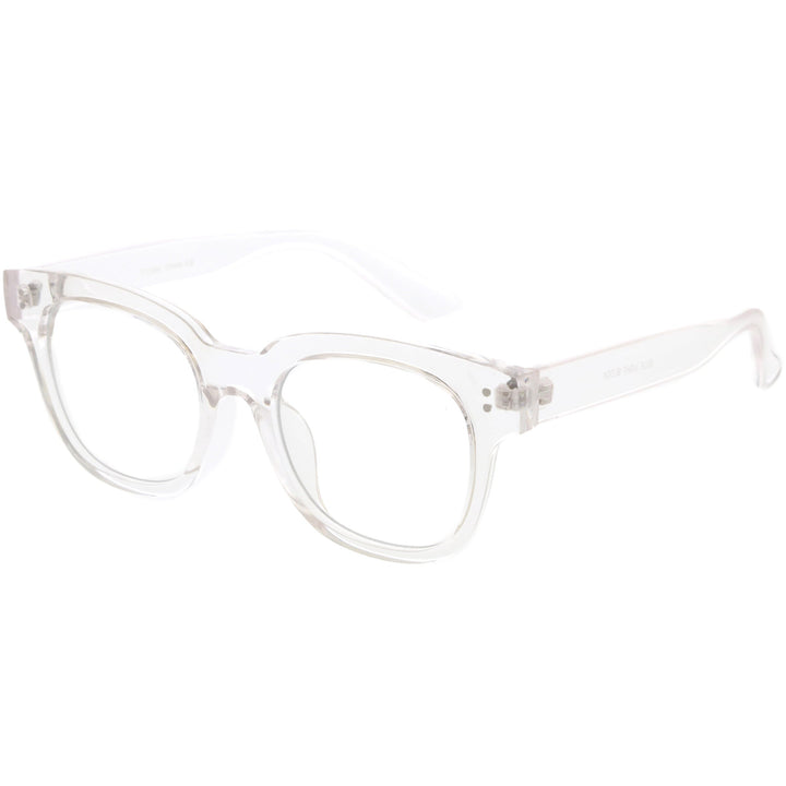 Bold Thick Rimmed Square Clear Blue Light Glasses D283