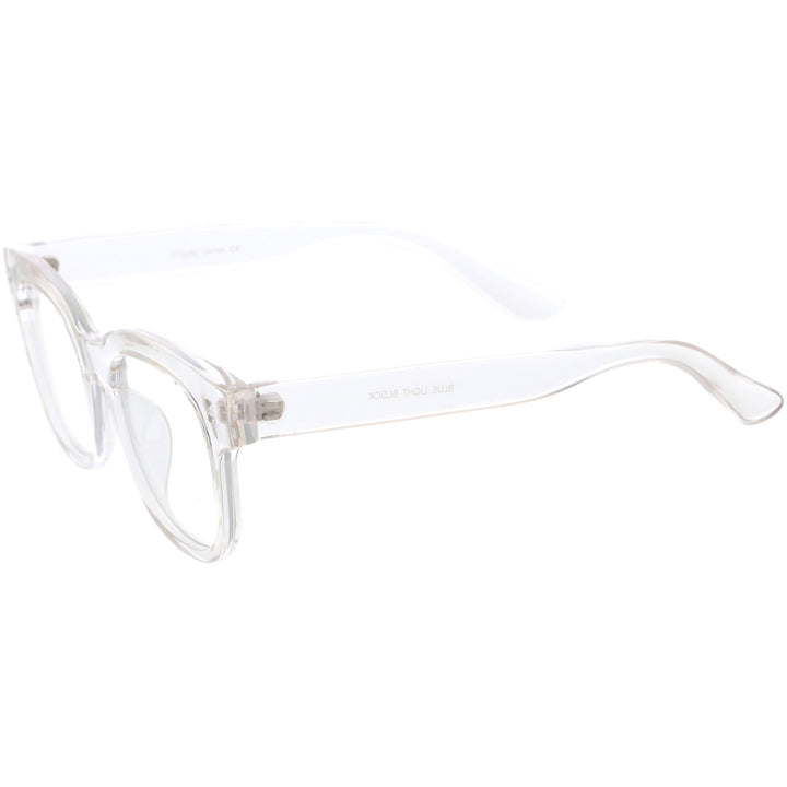 Bold Thick Rimmed Square Clear Blue Light Glasses D283