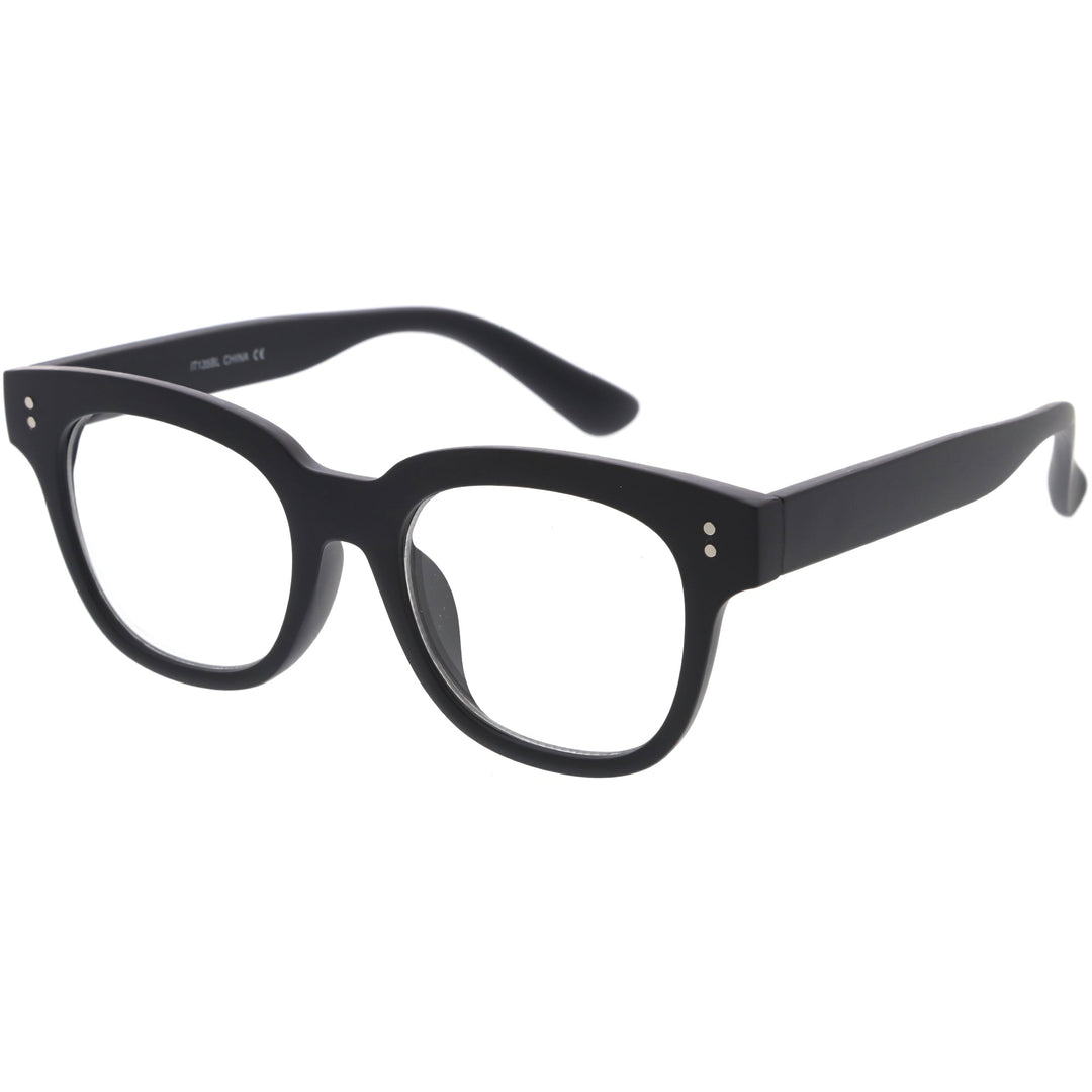 Bold Thick Rimmed Square Clear Blue Light Glasses D283