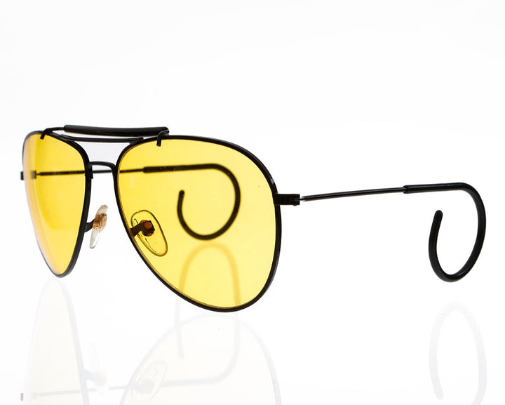 Yellow Lens Aviator Sunglasses with Cable Temples - Digby