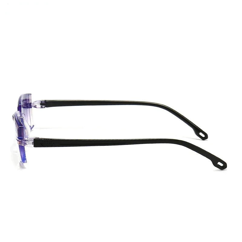 4-Pack Men's Rectangular Rimless Blue Light Blocking Reading Glasses