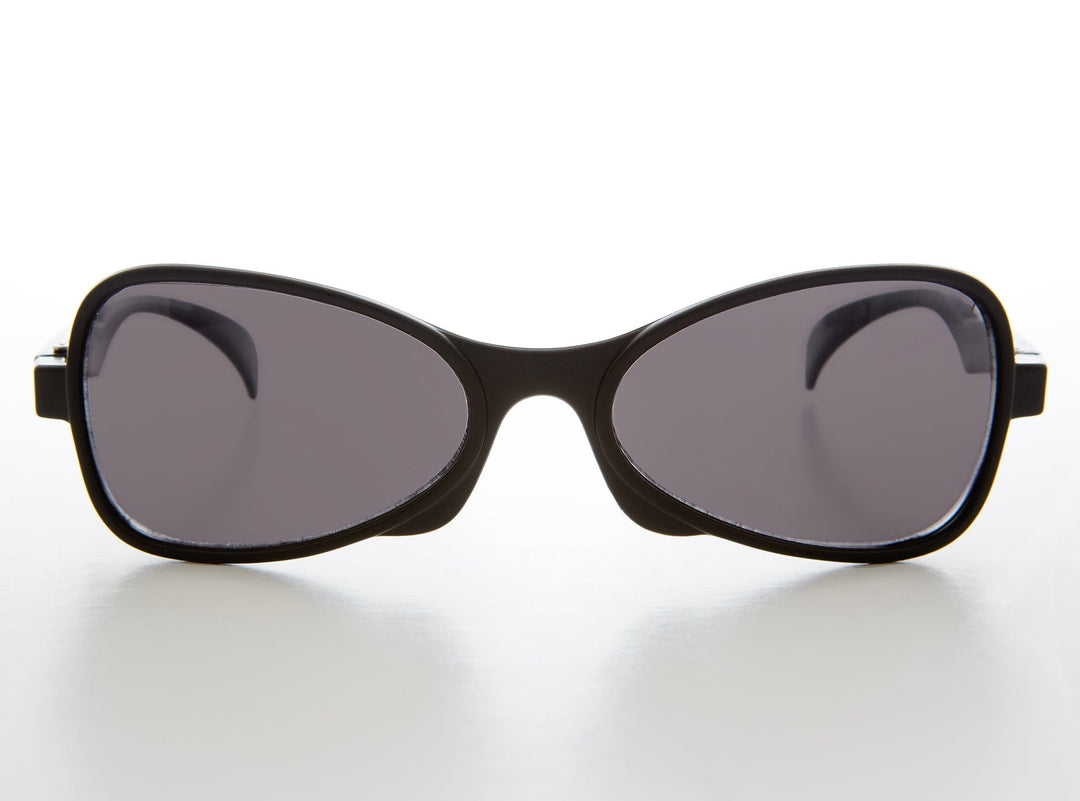 Gafas de sol vintage estilo futurista angular negro - Fink