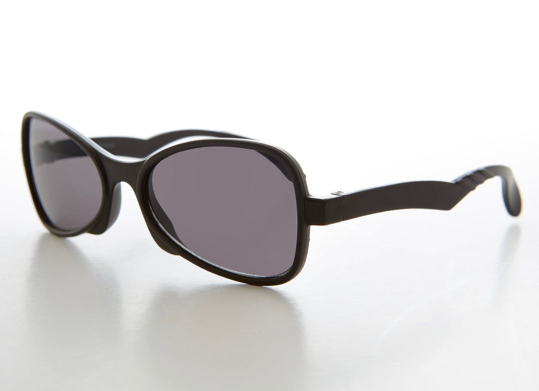 Black Angular Futuristic Style Vintage Sunglasses - Fink