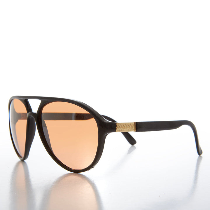Classic Pilot Sunglasses With Copper Lens - Flores