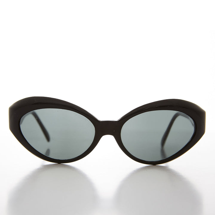 90s Curved Cat Eye Sunglasses Retro with Glass Lens - Flo