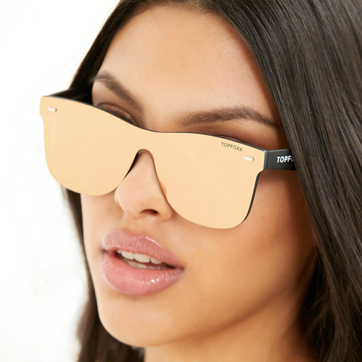 Sustainable Future Wife - Gold Square Wayfarer Sunglasses