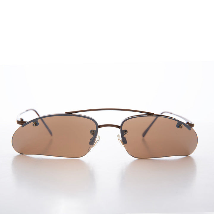 Wrap Around Architectural y2k Sunglasses - Ginko