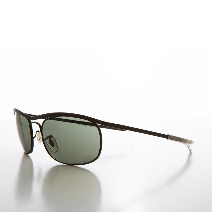 80s Metal Wrap Sunglass with Paddle Temples - Gorman