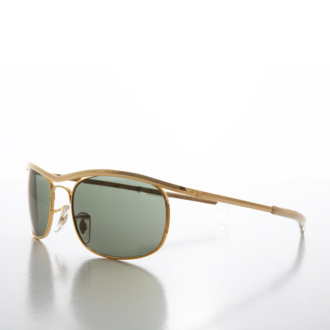80s Metal Wrap Sunglass with Paddle Temples - Gorman