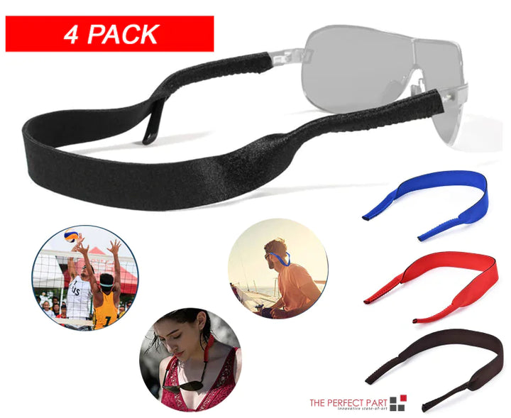 4-Pack Sports Sunglasses Neck Cord Strap