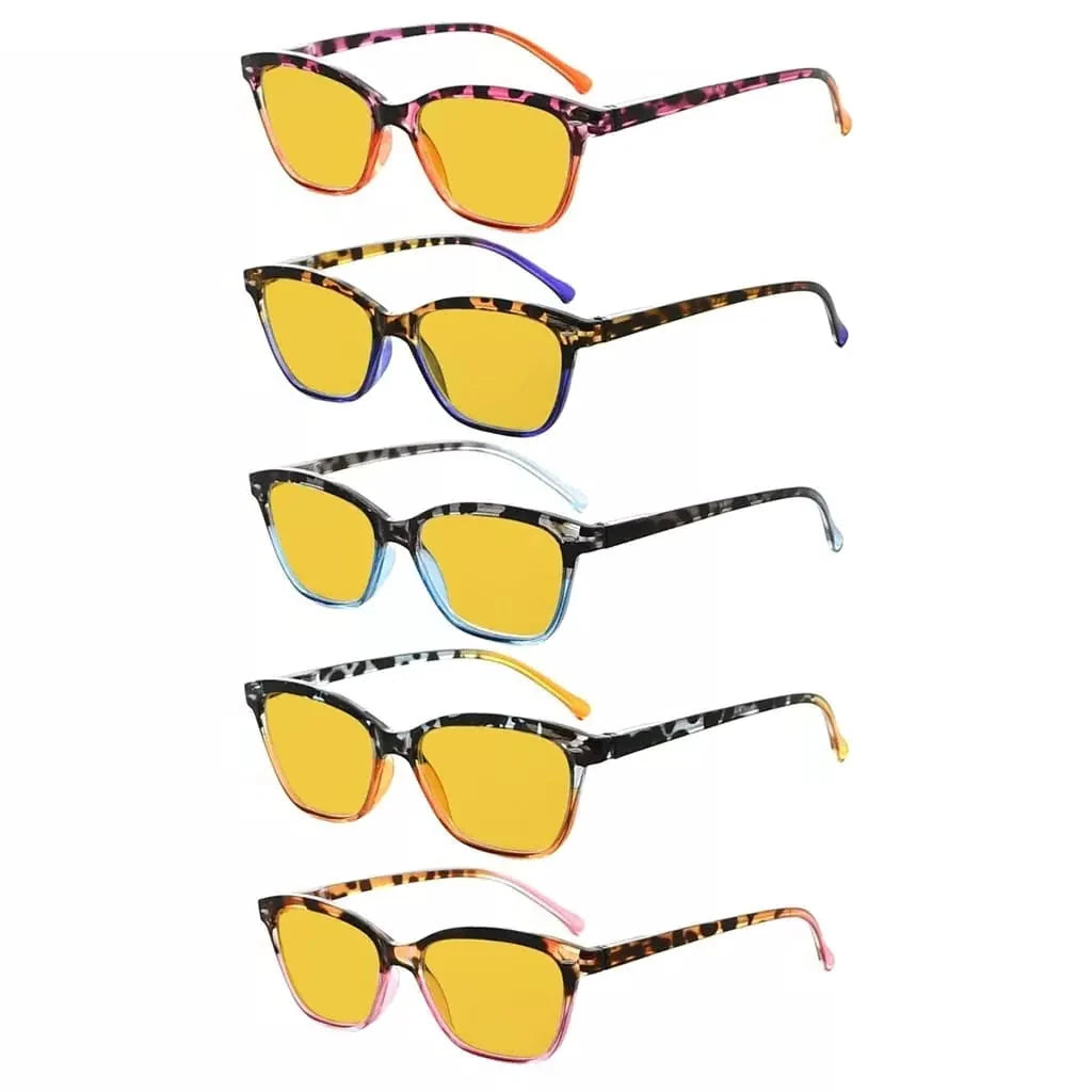 5 Pack Stylish Blue Light Blocking Reading Glasses HP9111