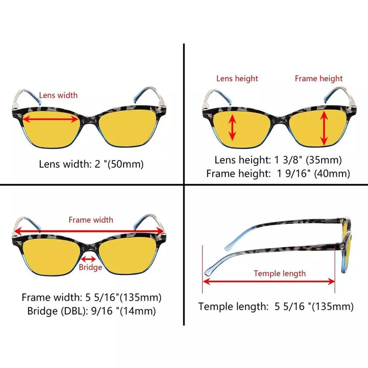 5 Pack Stylish Blue Light Blocking Reading Glasses HP9111