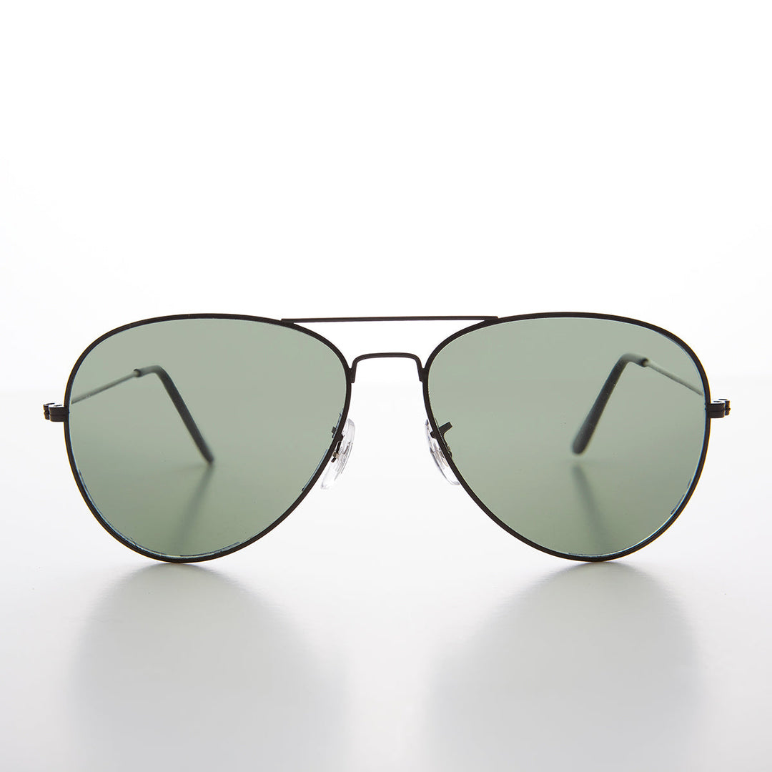 Original Vintage Metal Aviator Sunglass with Glass Lens - Hughes