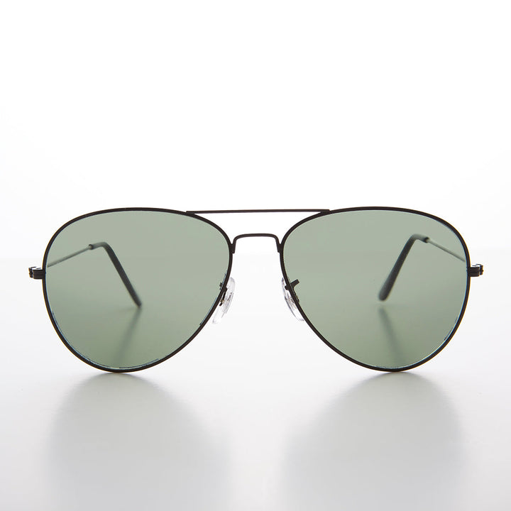 Original Vintage Metal Aviator Sunglass with Glass Lens - Hughes