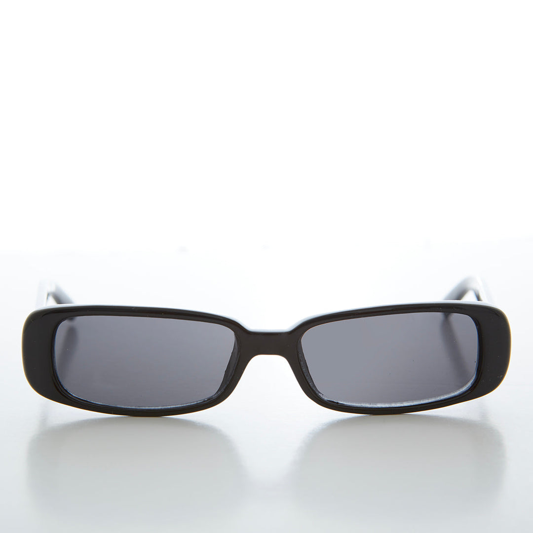 Sleek Rectangular Mod 90s Sunglasses - Hunter
