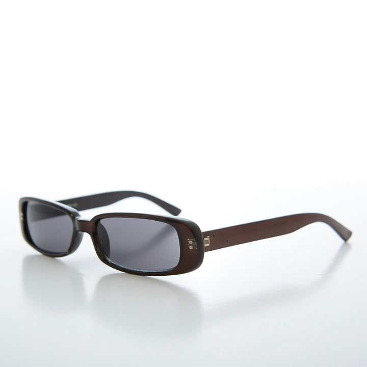 Sleek Rectangular Mod 90s Sunglasses - Hunter