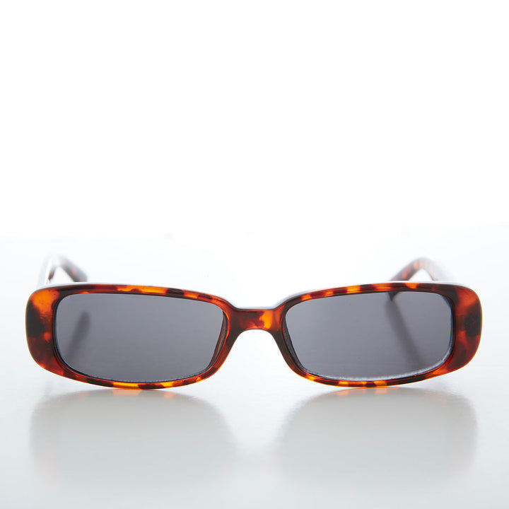 Sleek Rectangular Mod 90s Sunglasses - Hunter