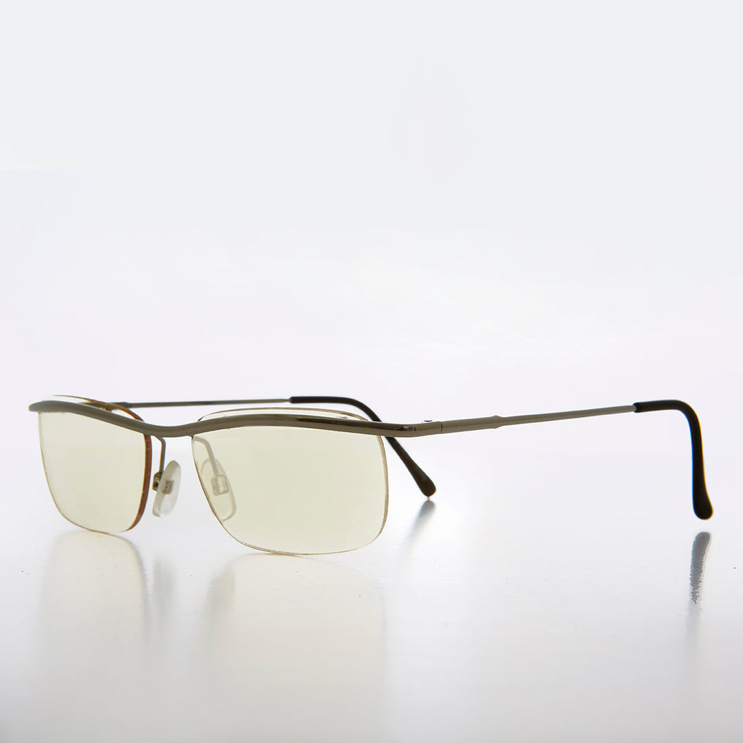 Rimless Y2k Sleek Rectangle Vintage Sunglasses - Hyland