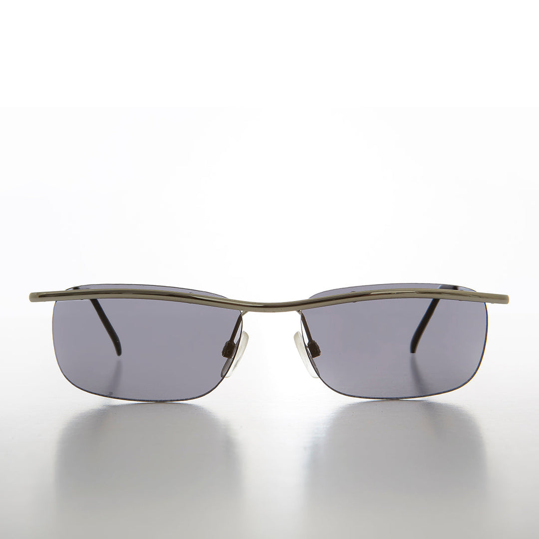 Rimless Y2k Sleek Rectangle Vintage Sunglasses - Hyland