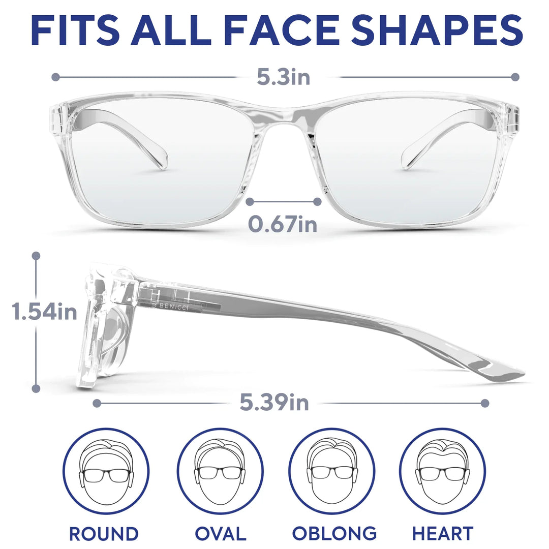 Blue Light Computer Blocking Glasses for Men and Women - Ease Digital Eye Strain, Dry Eyes, Headaches and Blurry Vision - Instantly Blocks