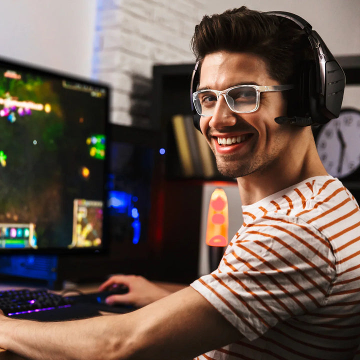 Blue Light Computer Blocking Glasses for Men and Women - Ease Digital Eye Strain, Dry Eyes, Headaches and Blurry Vision - Instantly Blocks