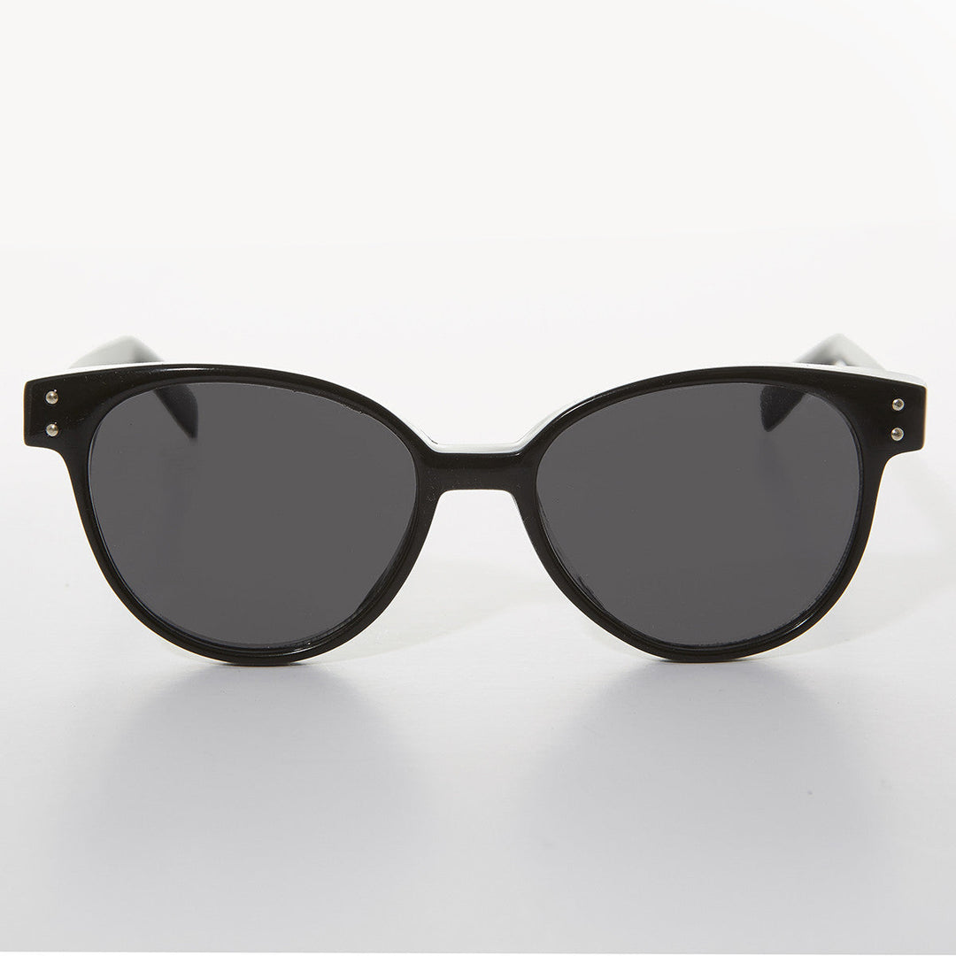 Round Horn Rim Cat Eye Women&