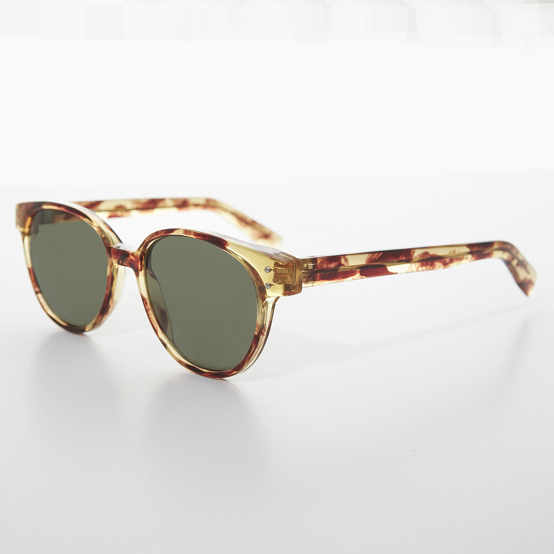 Round Horn Rim Cat Eye Women&