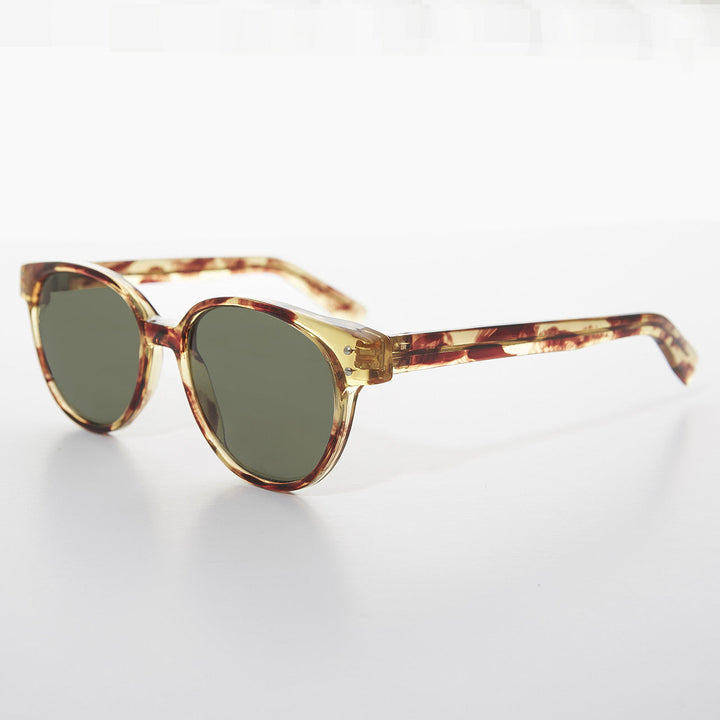 Round Horn Rim Cat Eye Women&