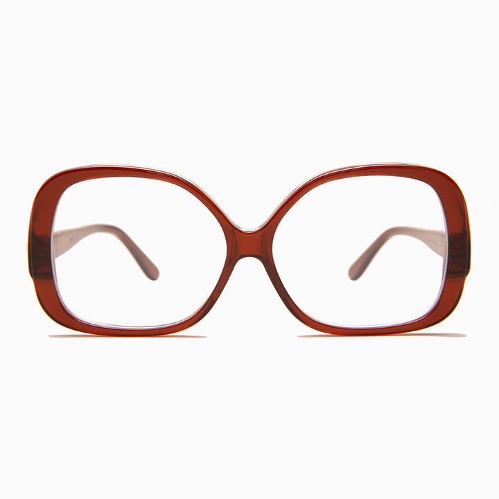 Maroon Square Blue Light Blocker Glasses - Jane