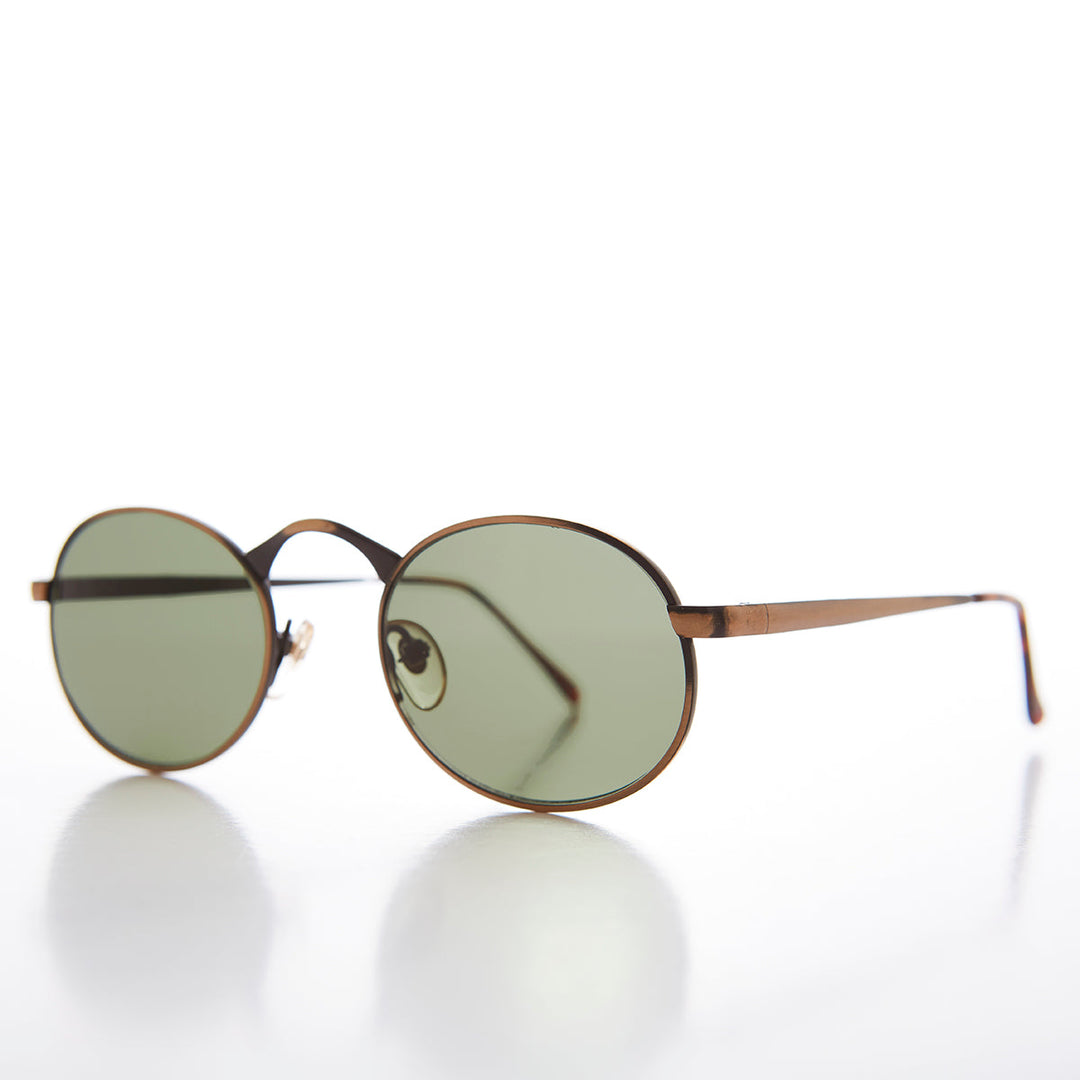 Victorian Oval Industrial Metal Vintage Sunglass - Jethro