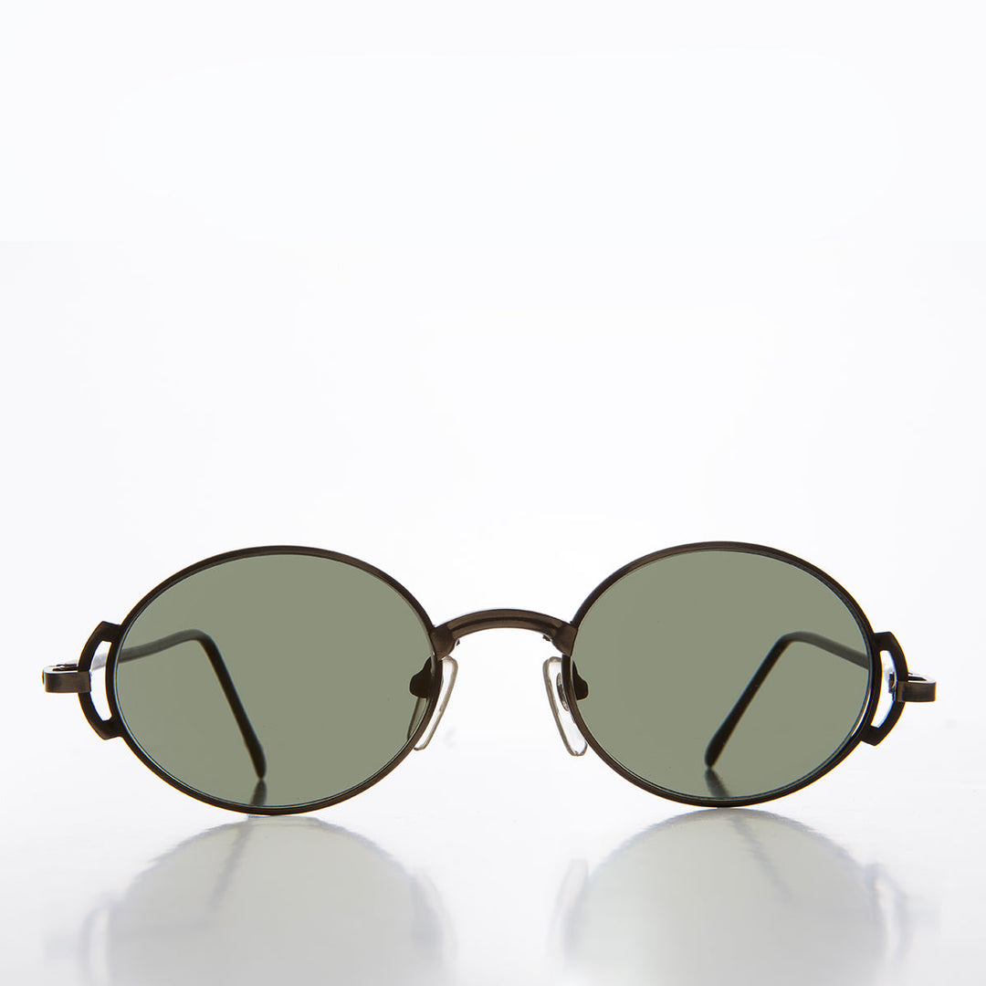 90s Oval Steampunk Sunglass - Kaiser