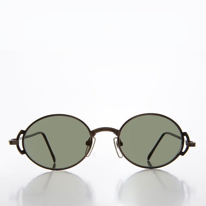 90s Oval Steampunk Sunglass - Kaiser