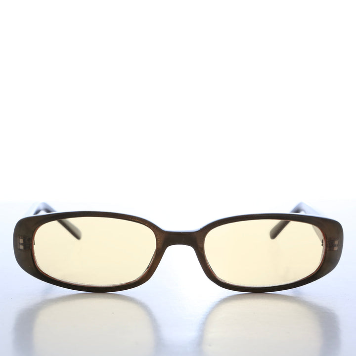 90s Mod Rectangular Sunglass Color Lens - Landis