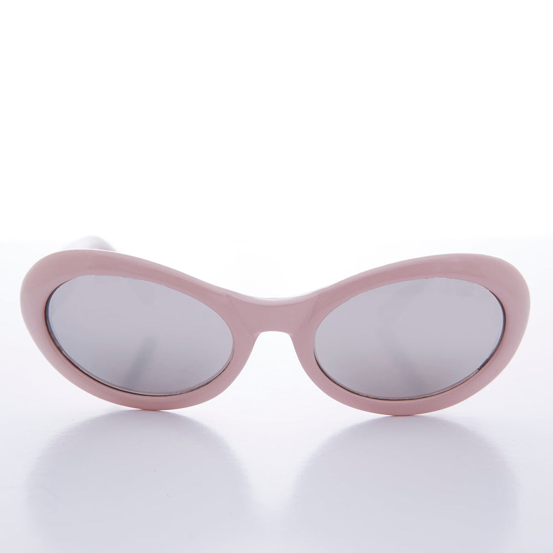 Gafas de sol vintage ojo de gato ovaladas curvadas de los años 90 en colores pastel - Lanie 2