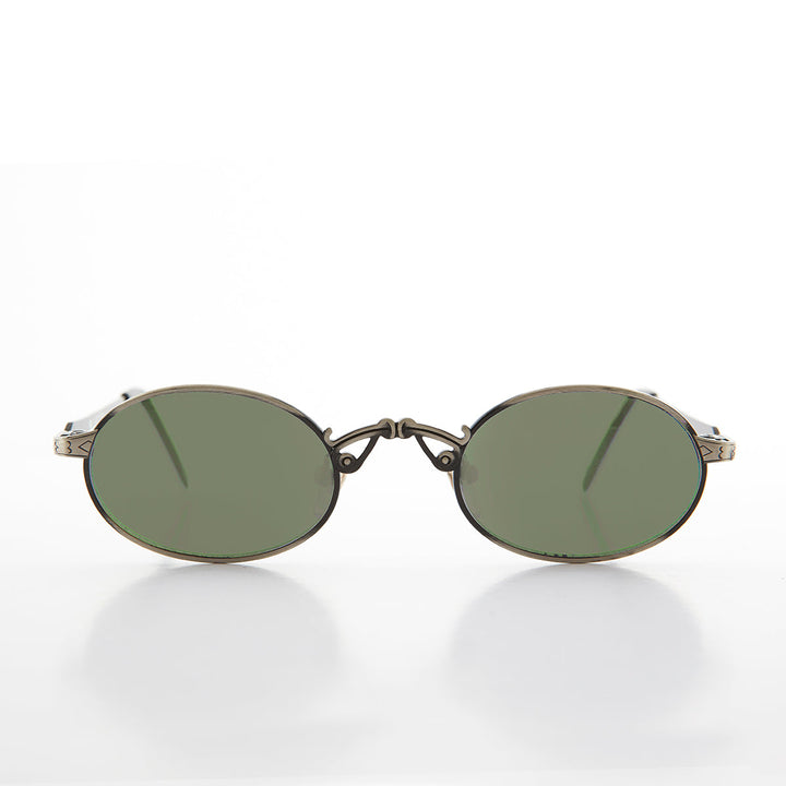Small Oval Victorian Steampunk 90s Sunglass - Leon 1