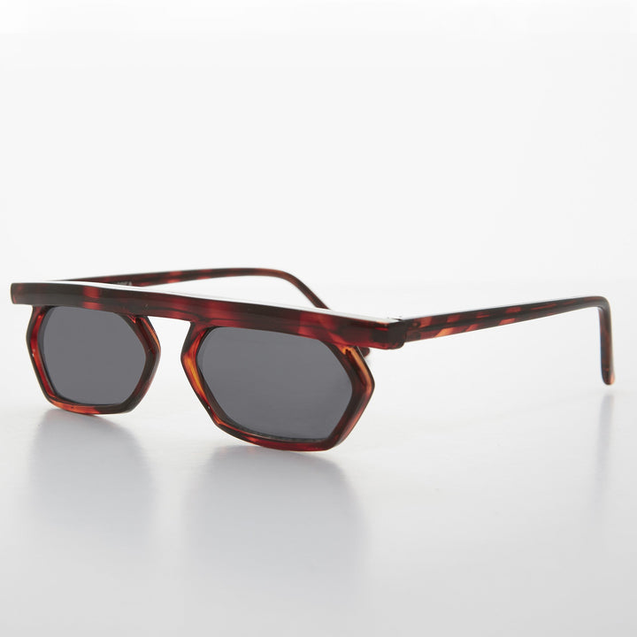 90s Vintage Polygon Flat Top Rare Sunglass - Lestor