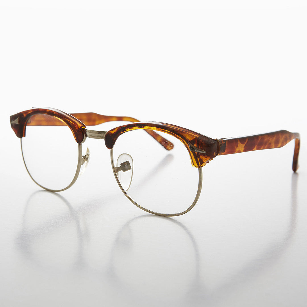 Gafas vintage hipster con borde de cuerno retro de los años 60 - Malcolm