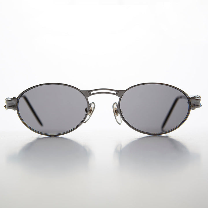 Goth Steampunk Victorian Oval Vintage Sunglass - Maxwell