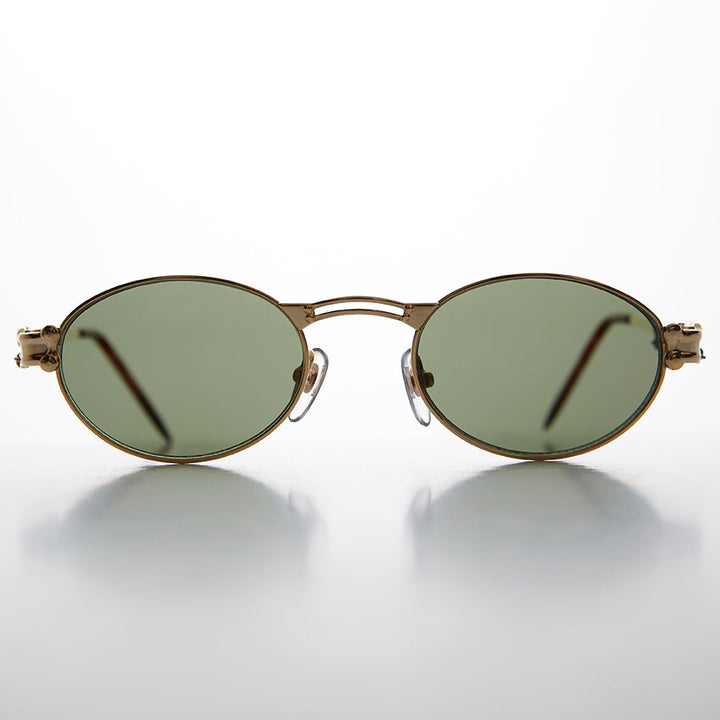 Goth Steampunk Victorian Oval Vintage Sunglass - Maxwell