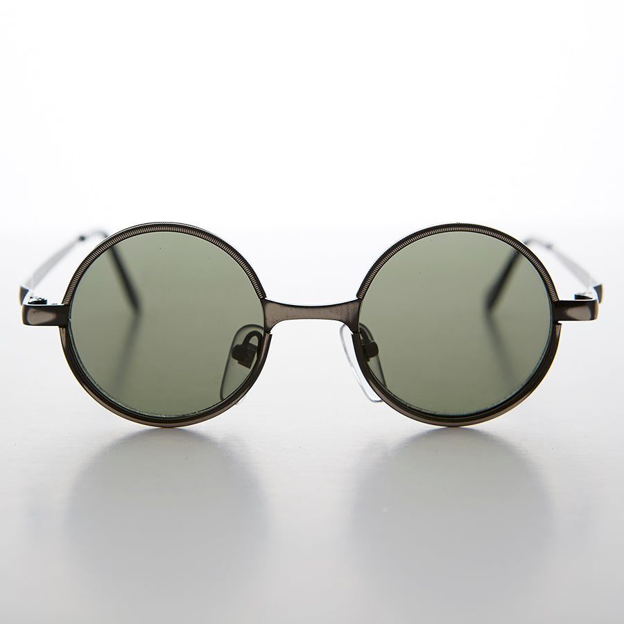 Round Metal Punk Hippie Vintage Steampunk Sunglass - Merlin 1