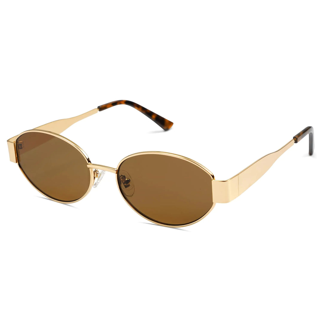 Retro Oval Sunglasses with UV400 Protection