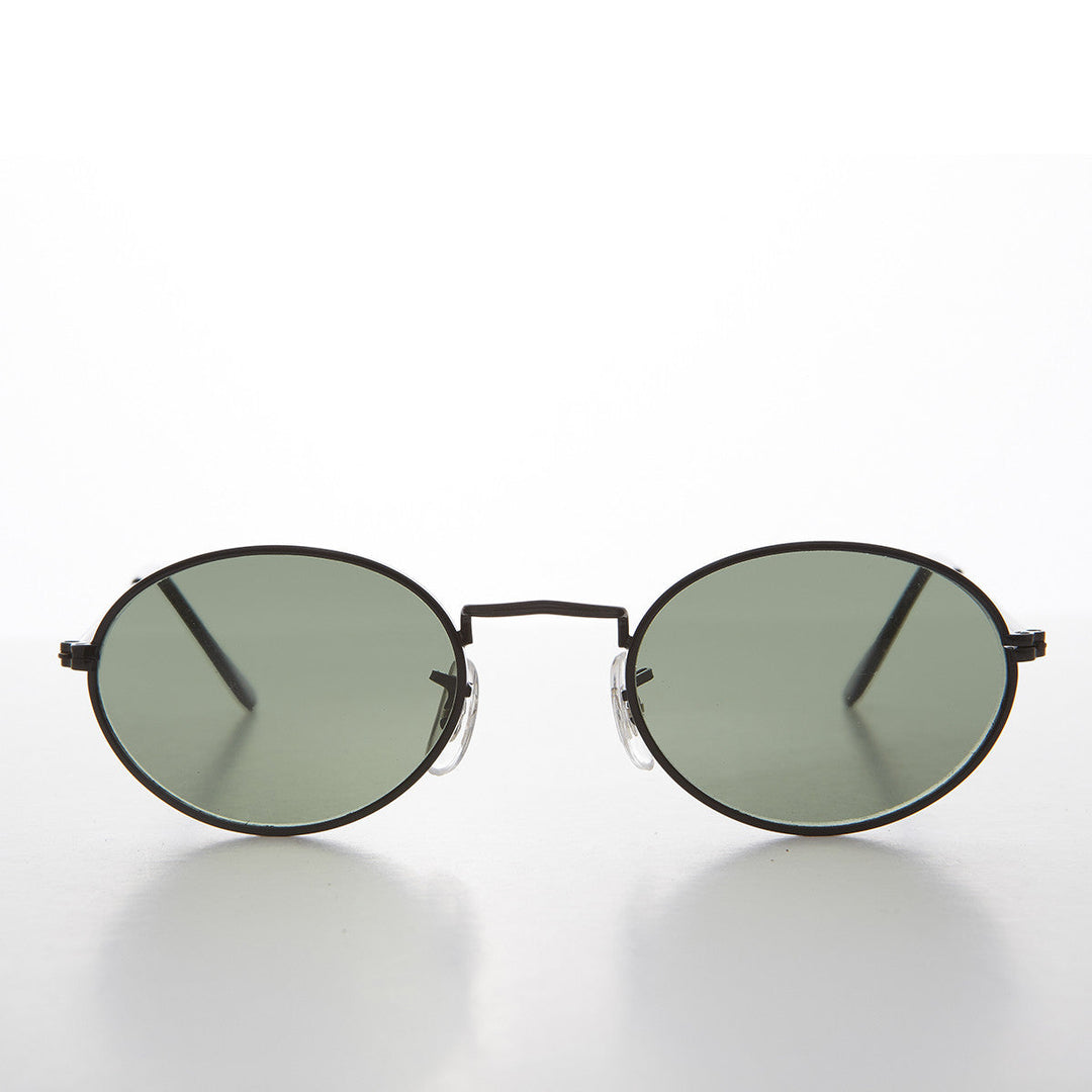 Oval Metallic Frame Vintage 90s Sunglass -Norris