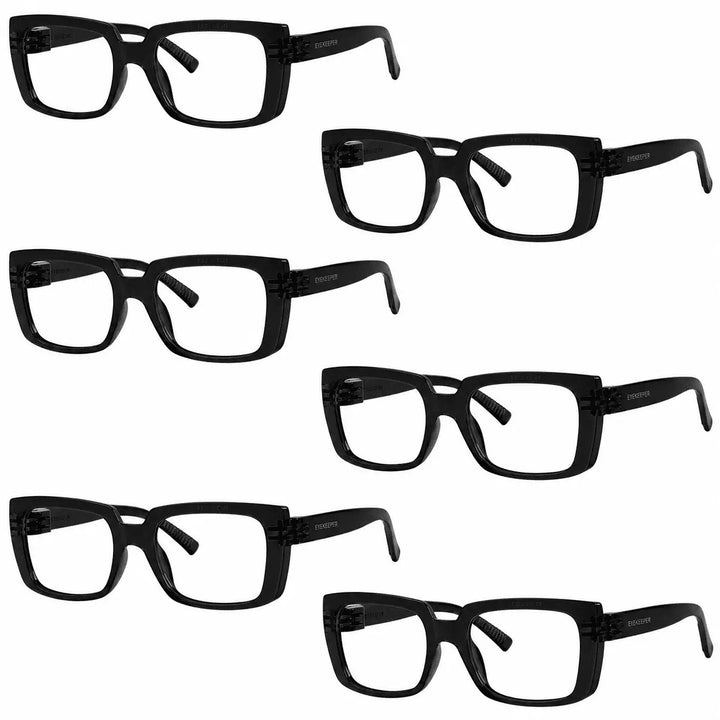 6 Pack Metalless Thicker Spring Hinge Reading Glasses NR9107