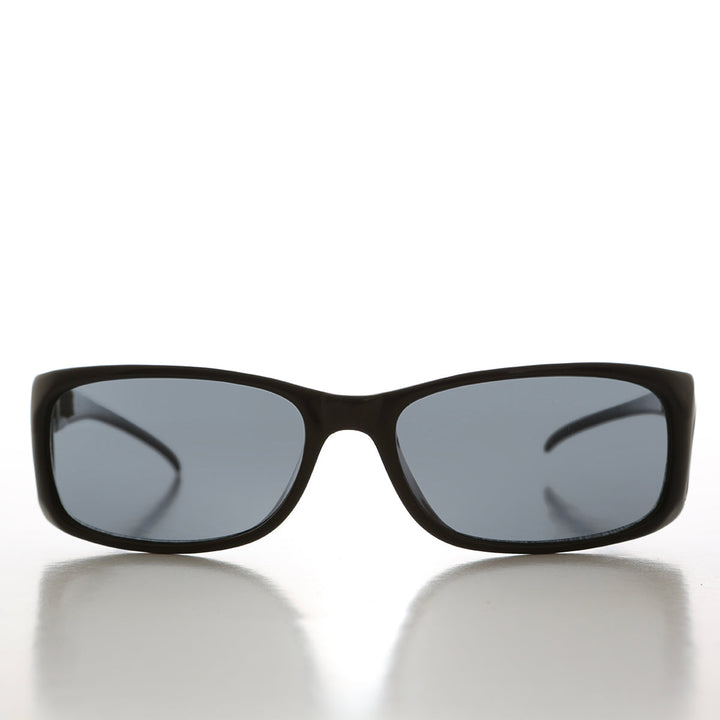 90s Sleek Wrap Sunglasses with Side Shields - Olympic