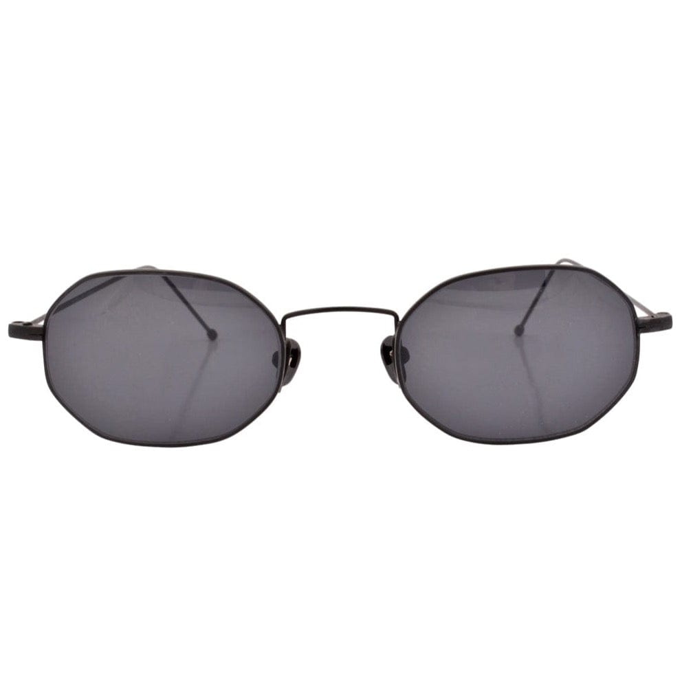 Pluma Black Oval Sunglasses