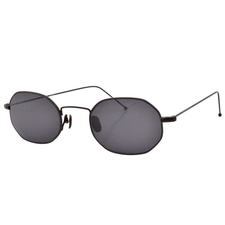Pluma Black Oval Sunglasses