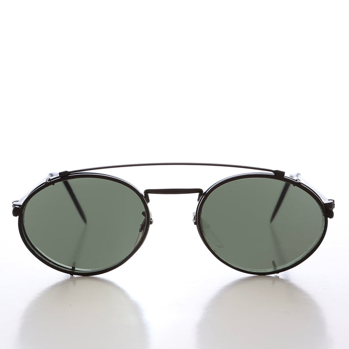 Oval Clip On Sunglasses  - Purdue