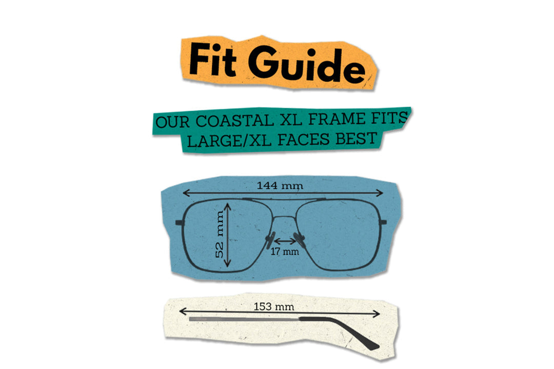 Coastal XL - Gold - Jet Black Polarized