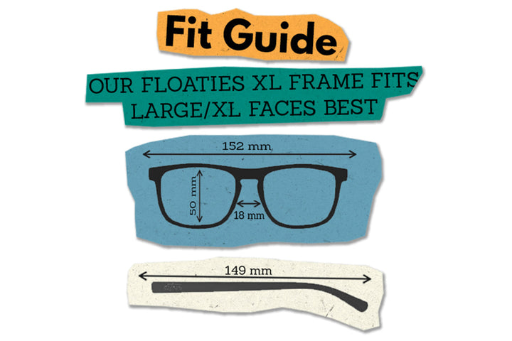 Floaties XL - Matte Black - 24K Gold Lens Polarized