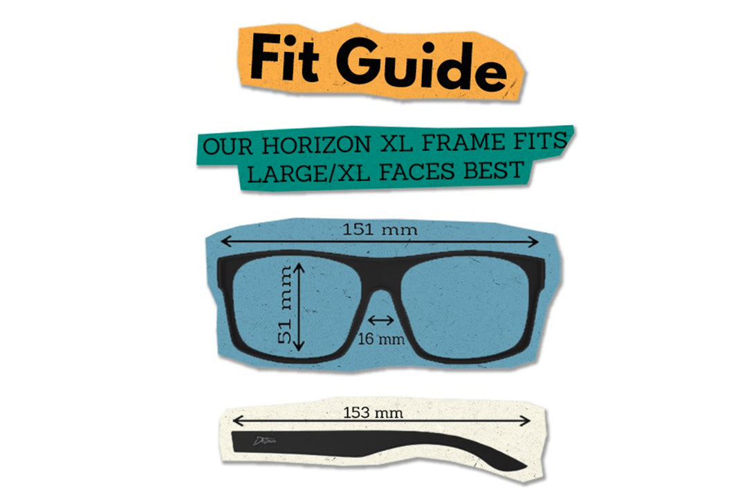 Horizon XL - Matte Black - Deep Blue Polarized